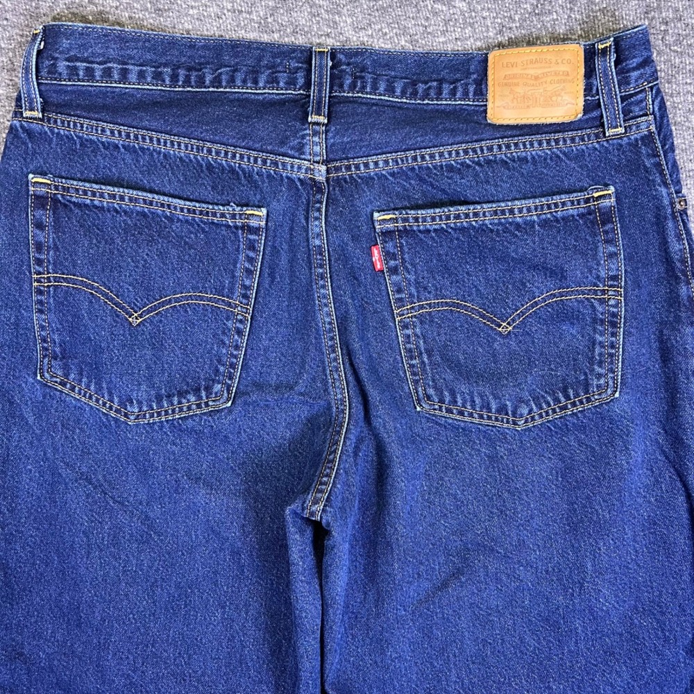 Levis Premium Jeans Mens 32x30 Baggy Dad Wide Leg Dark Wash Relaxed Fits36x30 - Picture 8 of 16